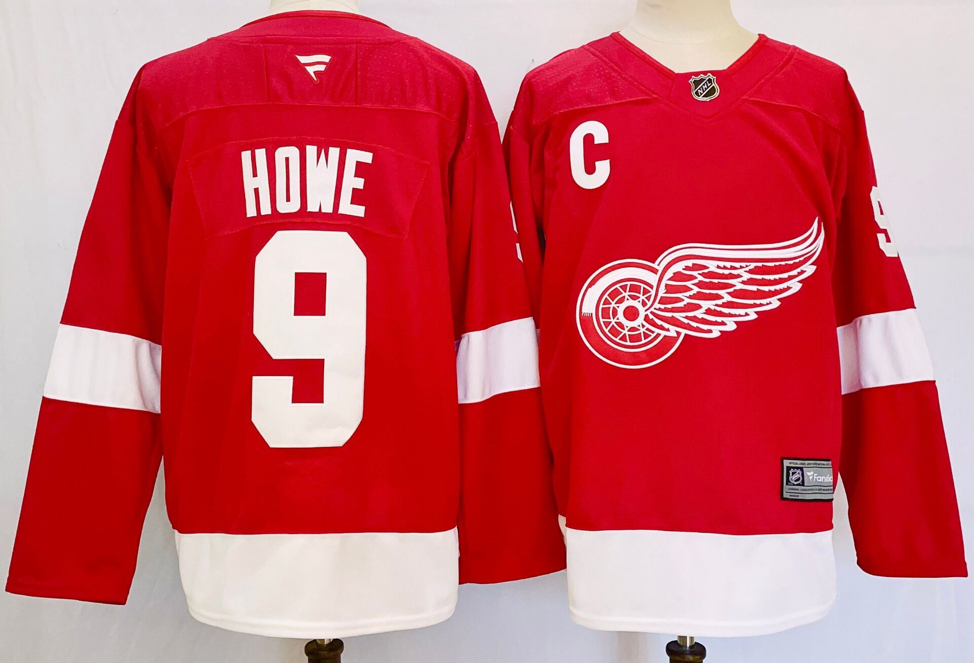 Men Detroit Red Wings #9 Howe Red 2025 Home Premier Player NHL Jersey->detroit red wings->NHL Jersey